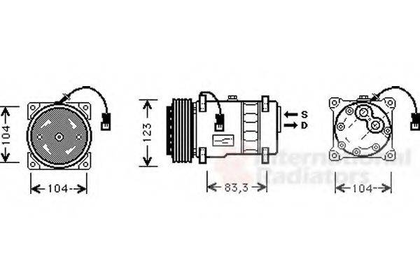 VAN WEZEL 0900K177 Компрессор, кондиционер