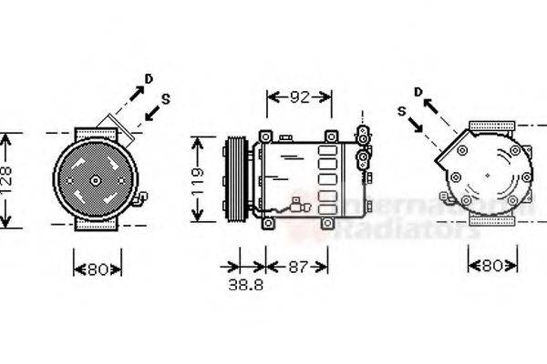 VAN WEZEL 0900K214 Компрессор, кондиционер