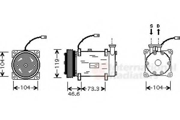 VAN WEZEL 0900K215 Компрессор, кондиционер