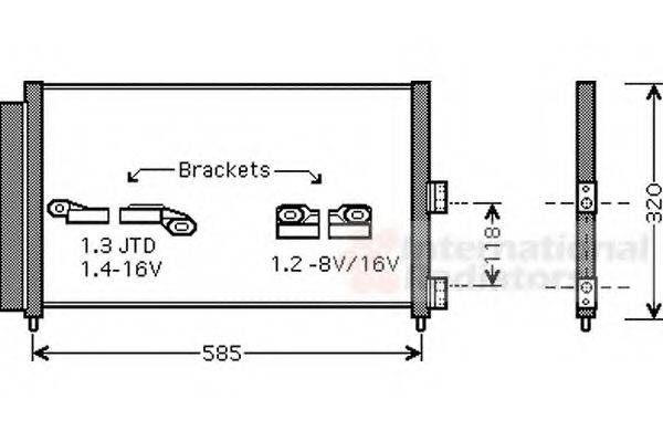 VAN WEZEL 17005289 Конденсатор, кондиционер