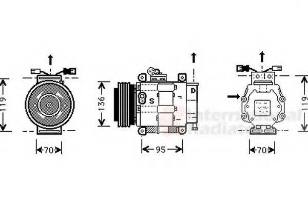 VAN WEZEL 1700K049 Компрессор, кондиционер