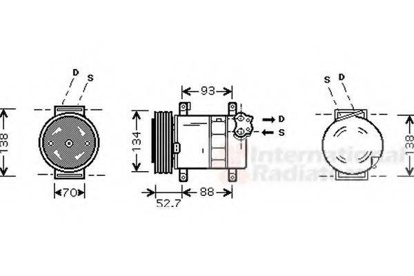 VAN WEZEL 1700K088 Компрессор, кондиционер