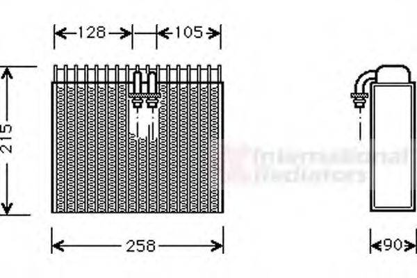 VAN WEZEL 1700V071 Испаритель, кондиционер
