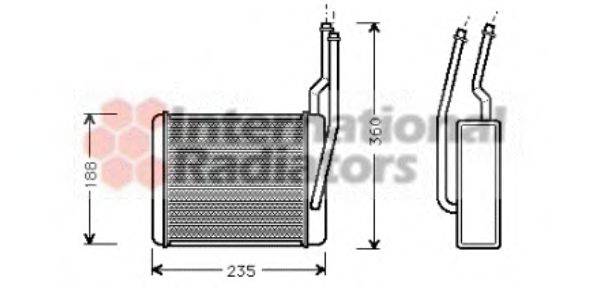 VAN WEZEL 18006356 Теплообменник, отопление салона