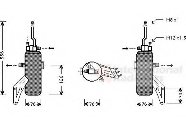 VAN WEZEL 1800D293 Осушитель, кондиционер