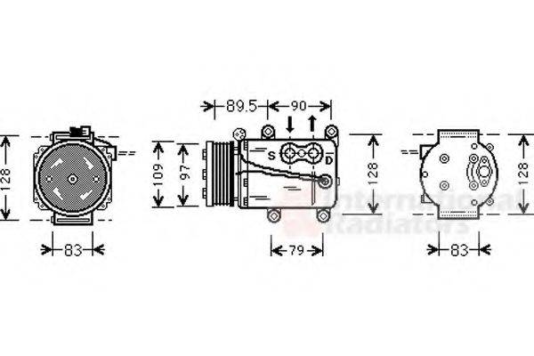 VAN WEZEL 1800K082 Компрессор, кондиционер