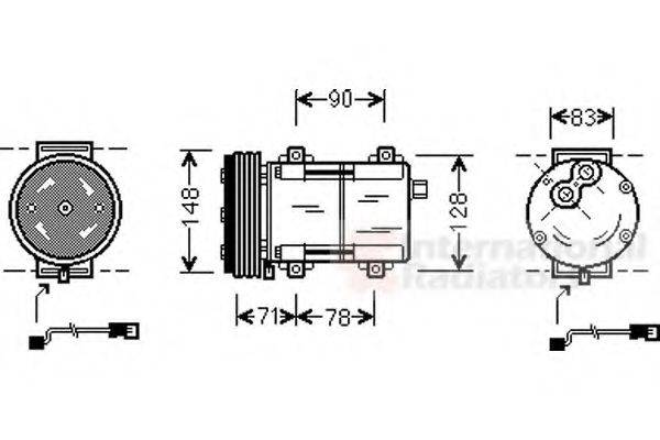 VAN WEZEL 1800K283 Компрессор, кондиционер