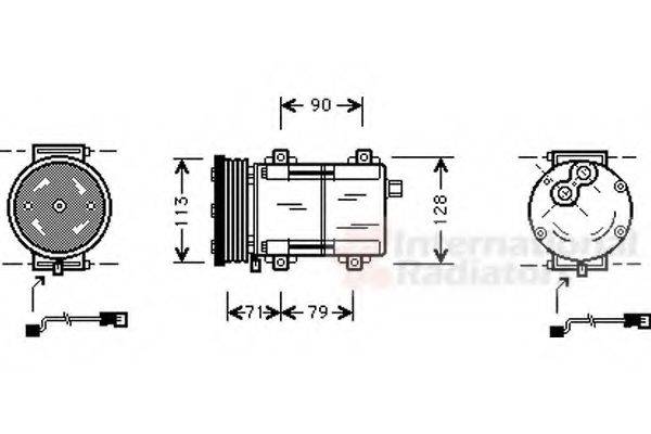 VAN WEZEL 1800K284 Компрессор, кондиционер