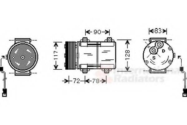 VAN WEZEL 1800K285 Компрессор, кондиционер