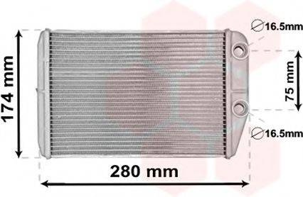 VAN WEZEL 17006410 Теплообменник, отопление салона