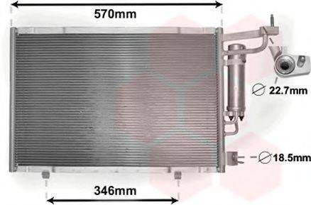 VAN WEZEL 18005583 Конденсатор, кондиционер