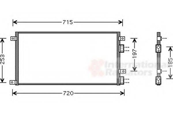 VAN WEZEL 28005058 Конденсатор, кондиционер