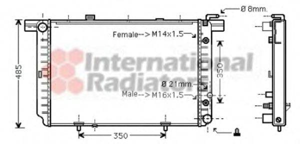 VAN WEZEL 30002340 Радиатор, охлаждение двигателя