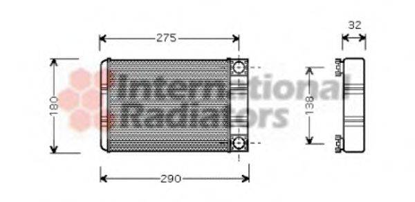 VAN WEZEL 30006312 Теплообменник, отопление салона