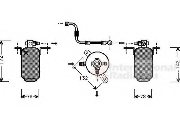 VAN WEZEL 3000D004 Осушитель, кондиционер