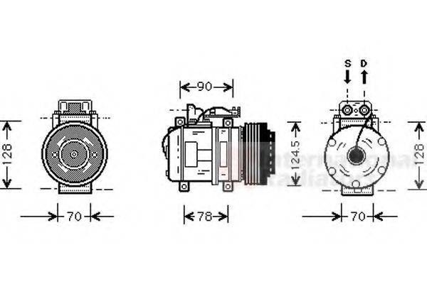 VAN WEZEL 3000K052 Компрессор, кондиционер