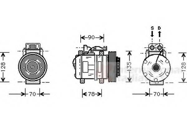 VAN WEZEL 3000K062 Компрессор, кондиционер