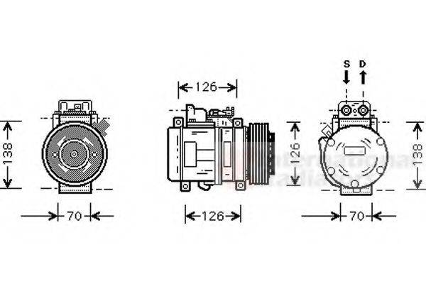 VAN WEZEL 3000K084 Компрессор, кондиционер