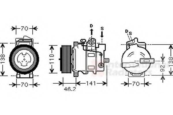 VAN WEZEL 3000K091 Компрессор, кондиционер