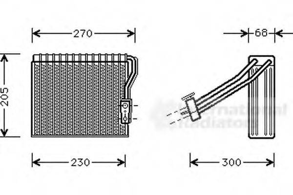 VAN WEZEL 3000V051 Испаритель, кондиционер