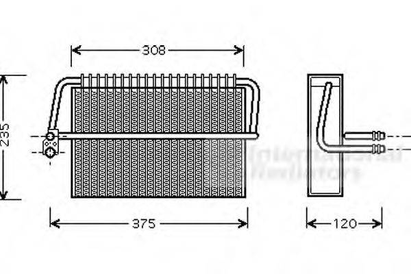 VAN WEZEL 3000V326 Испаритель, кондиционер