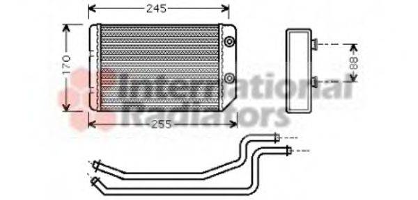 VAN WEZEL 37006314 Теплообменник, отопление салона