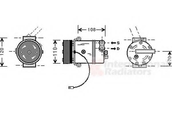 VAN WEZEL 3700K287 Компрессор, кондиционер