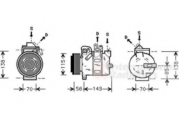 VAN WEZEL 3700K357 Компрессор, кондиционер