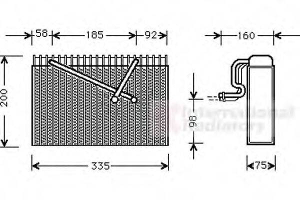 VAN WEZEL 3700V298 Испаритель, кондиционер