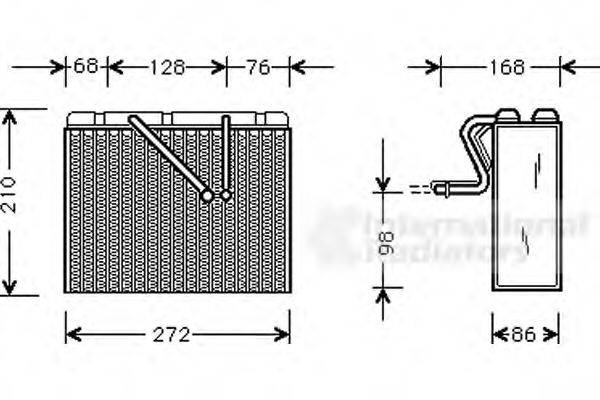 VAN WEZEL 3700V300 Испаритель, кондиционер