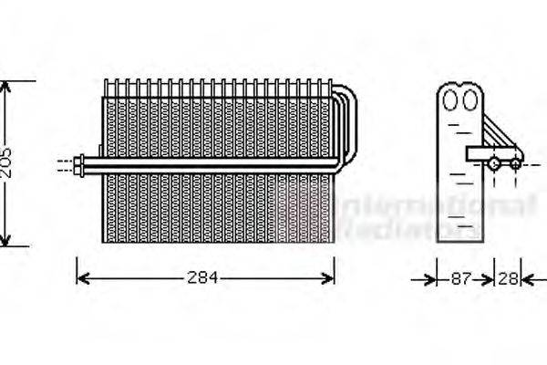 VAN WEZEL 3700V344 Испаритель, кондиционер