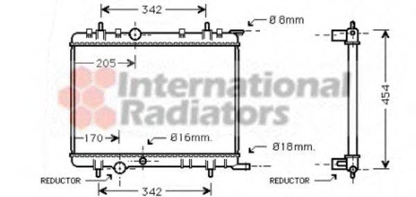 VAN WEZEL 40002223 Радиатор, охлаждение двигателя