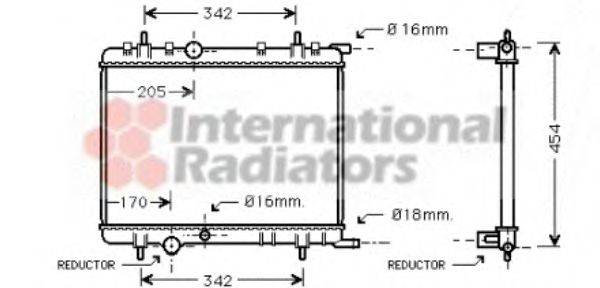 VAN WEZEL 40002238 Радиатор, охлаждение двигателя