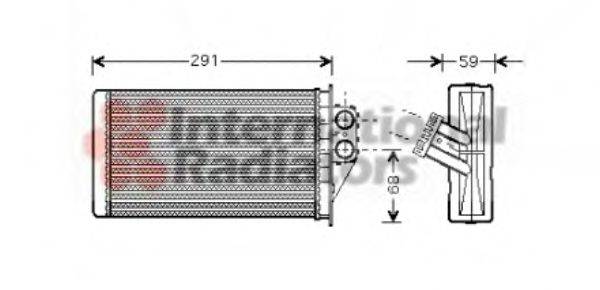 VAN WEZEL 40006228 Теплообменник, отопление салона
