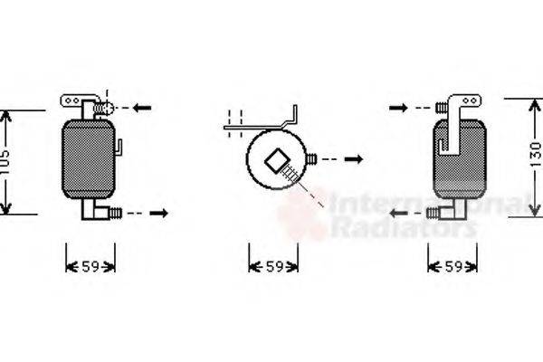 VAN WEZEL 4000D195 Осушитель, кондиционер