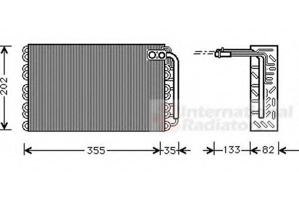 VAN WEZEL 4000V009 Испаритель, кондиционер