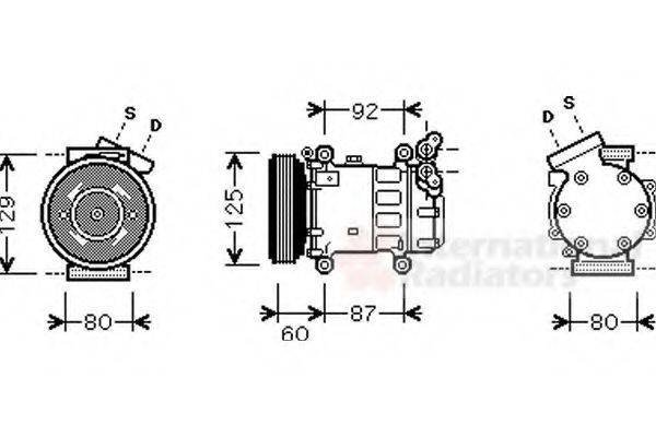 VAN WEZEL 4300K080 Компрессор, кондиционер