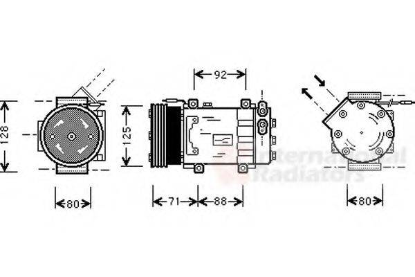 VAN WEZEL 4300K127 Компрессор, кондиционер