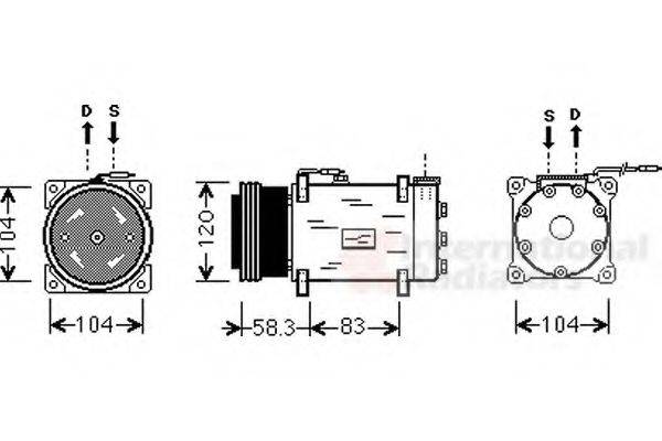 VAN WEZEL 4300K284 Компрессор, кондиционер
