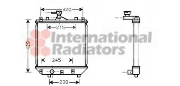 VAN WEZEL 52002064 Радиатор, охлаждение двигателя