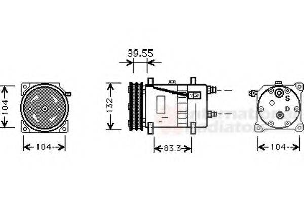 VAN WEZEL 5800K074 Компрессор, кондиционер