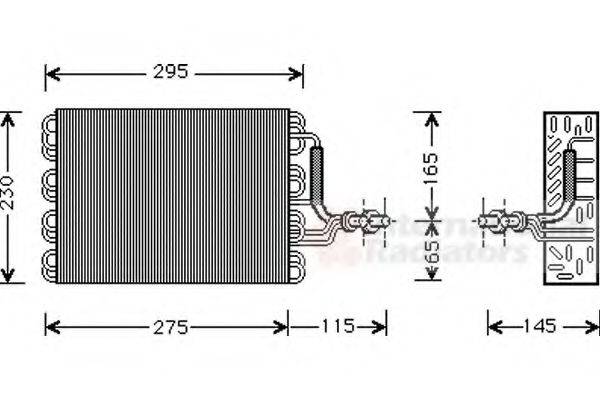 VAN WEZEL 5800V171 Испаритель, кондиционер