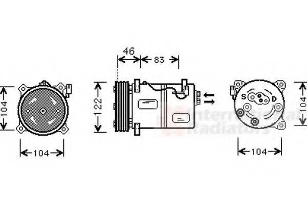 VAN WEZEL 5900K095 Компрессор, кондиционер
