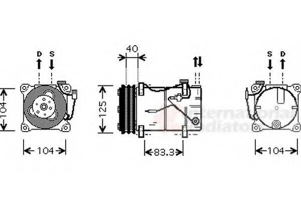 VAN WEZEL 5900K119 Компрессор, кондиционер