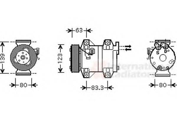 VAN WEZEL 5900K121 Компрессор, кондиционер