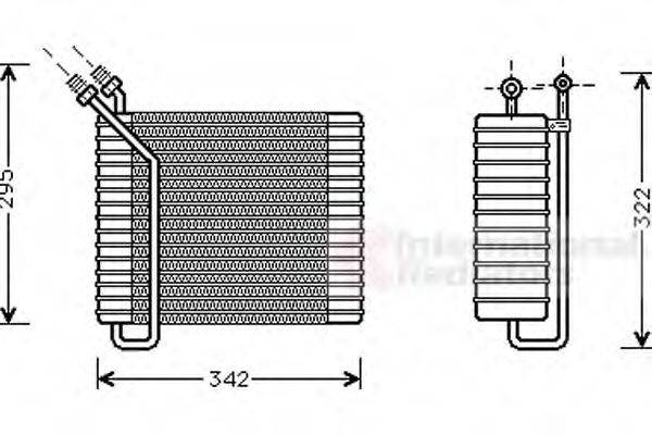 VAN WEZEL 5900V025 Испаритель, кондиционер