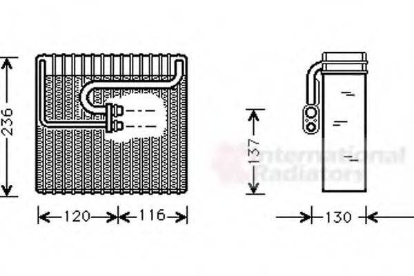 VAN WEZEL 8100V035 Испаритель, кондиционер