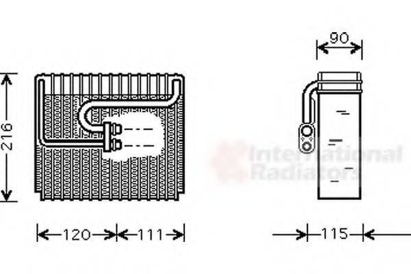 VAN WEZEL 8100V048 Испаритель, кондиционер