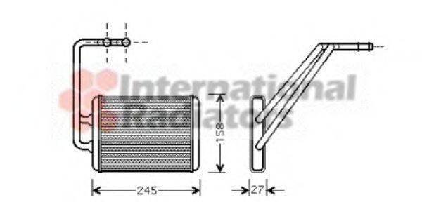 VAN WEZEL 82006121 Теплообменник, отопление салона