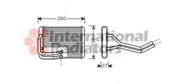 VAN WEZEL 82006122 Теплообменник, отопление салона